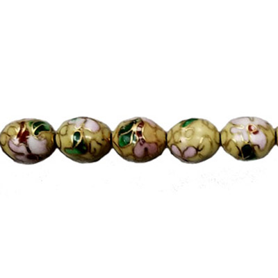 CLOISONNE RICE 09X11MM BEIGE